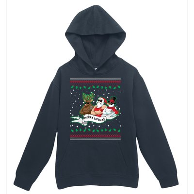 Merry Liftmas Funny Ugly Christmas Sweater Urban Pullover Hoodie