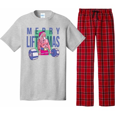 Merry Liftmas Tattoo Santa Pajama Set