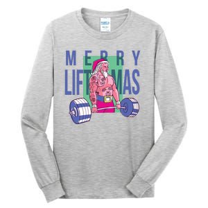 Merry Liftmas Tattoo Santa Tall Long Sleeve T-Shirt