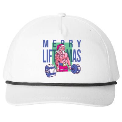 Merry Liftmas Tattoo Santa Snapback Five-Panel Rope Hat