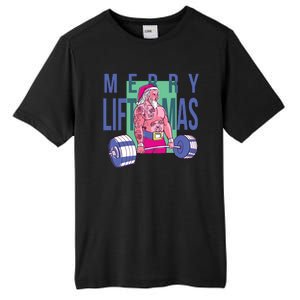 Merry Liftmas Tattoo Santa Tall Fusion ChromaSoft Performance T-Shirt