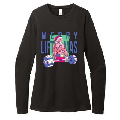 Merry Liftmas Tattoo Santa Womens CVC Long Sleeve Shirt