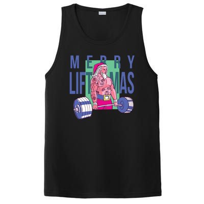 Merry Liftmas Tattoo Santa PosiCharge Competitor Tank