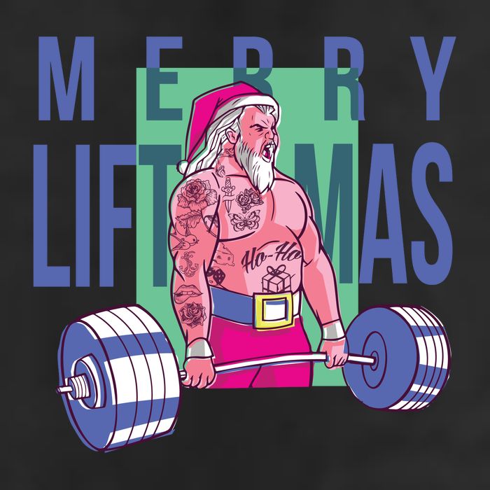Merry Liftmas Tattoo Santa Hat