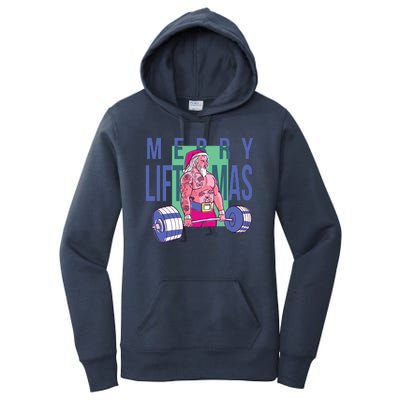 Merry Liftmas Tattoo Santa Women's Pullover Hoodie