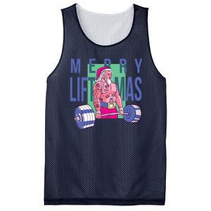 Merry Liftmas Tattoo Santa Mesh Reversible Basketball Jersey Tank