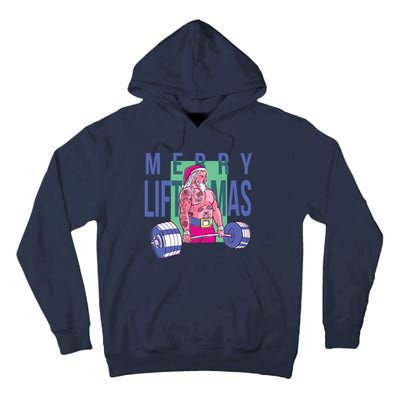 Merry Liftmas Tattoo Santa Tall Hoodie