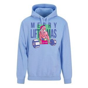 Merry Liftmas Tattoo Santa Unisex Surf Hoodie