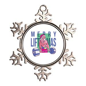 Merry Liftmas Tattoo Santa Metallic Star Ornament