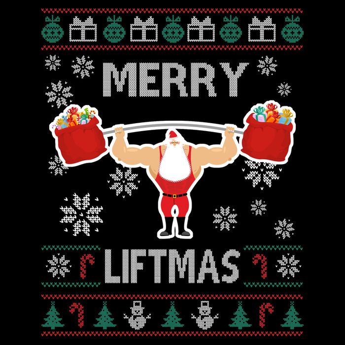 Merry Liftmas Ugly Christmas Cooling Performance Crew T-Shirt