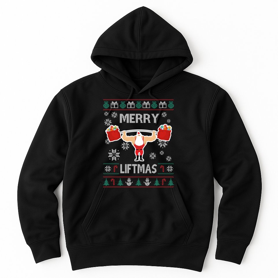 Merry Liftmas Ugly Christmas Hoodie