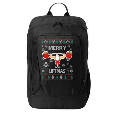 Merry Liftmas Ugly Christmas City Backpack