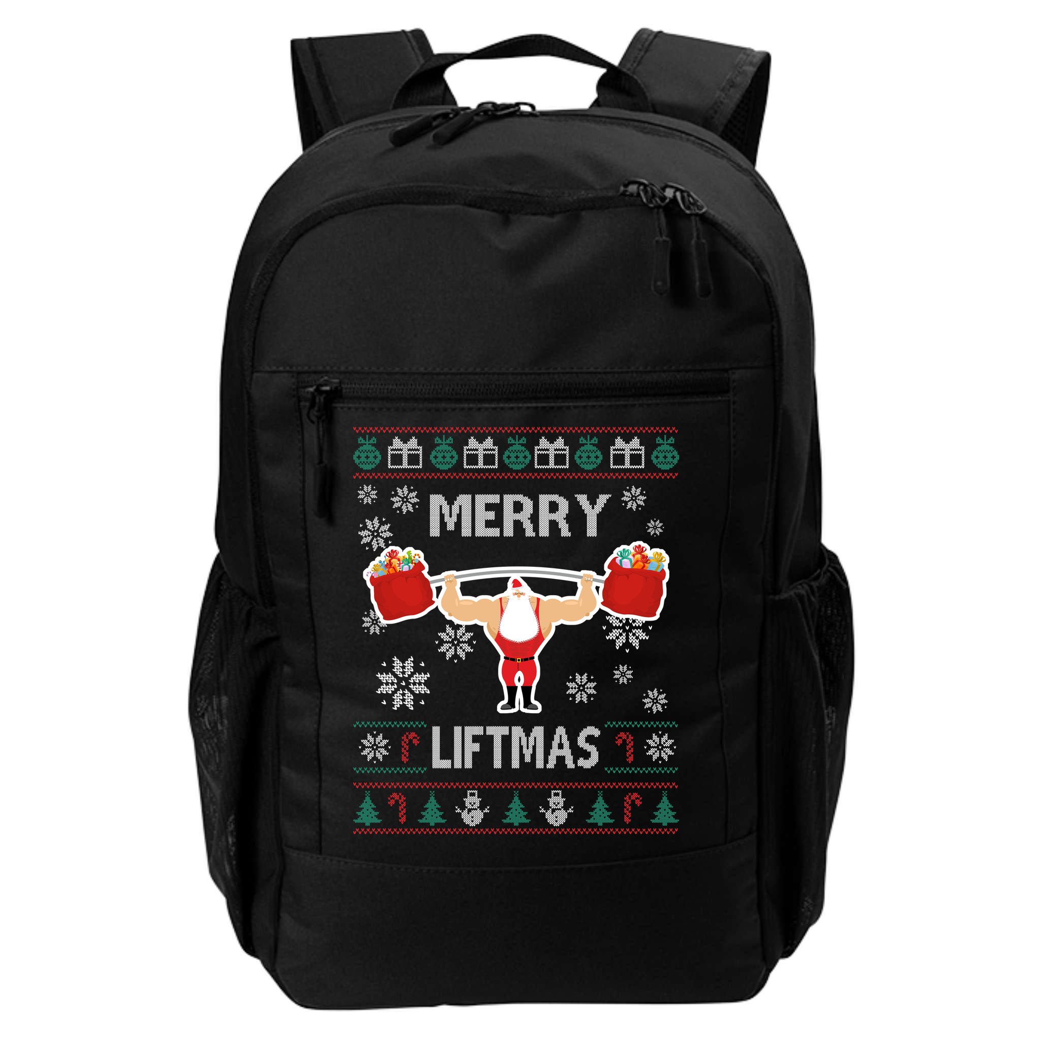 Merry Liftmas Ugly Christmas Backpack