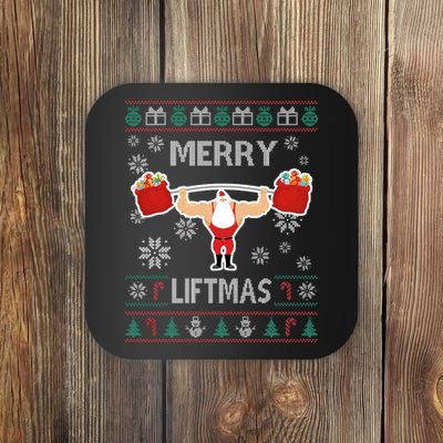 Merry Liftmas Ugly Christmas Coaster