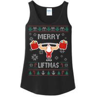 Merry Liftmas Ugly Christmas Ladies Essential Tank