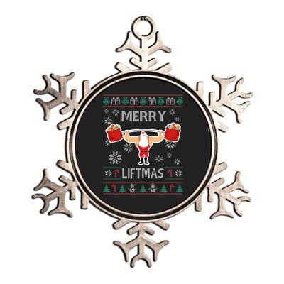 Merry Liftmas Ugly Christmas Metallic Star Ornament