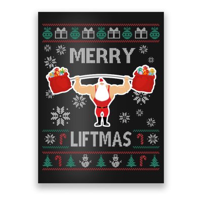 Merry Liftmas Ugly Christmas Poster