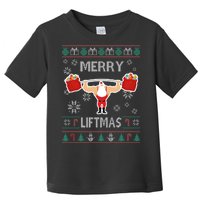 Merry Liftmas Ugly Christmas Toddler T-Shirt