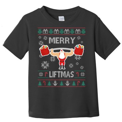 Merry Liftmas Ugly Christmas Toddler T-Shirt