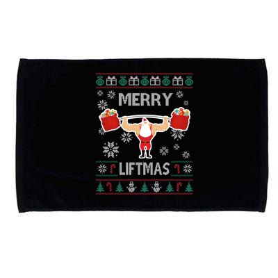 Merry Liftmas Ugly Christmas Microfiber Hand Towel