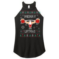 Merry Liftmas Ugly Christmas Women's Perfect Tri Rocker Tank