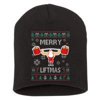 Merry Liftmas Ugly Christmas Short Acrylic Beanie