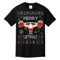 Merry Liftmas Ugly Christmas Kids T-Shirt