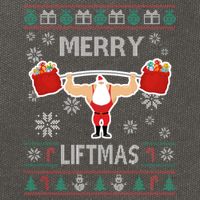 Merry Liftmas Ugly Christmas Cotton Canvas Backpack
