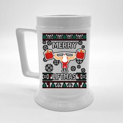 Merry Liftmas Ugly Christmas Beer Stein