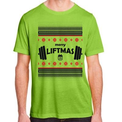 Merry Liftmas Ugly Christmas1 Adult ChromaSoft Performance T-Shirt