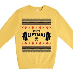 Merry Liftmas Ugly Christmas1 Premium Crewneck Sweatshirt