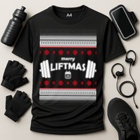 Merry Liftmas Ugly Christmas1 Cooling Performance Crew T-Shirt