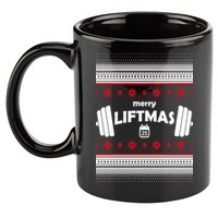 Merry Liftmas Ugly Christmas1 11oz C Handle Ceramic Mug
