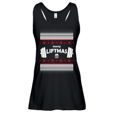 Merry Liftmas Ugly Christmas1 Ladies Essential Flowy Tank