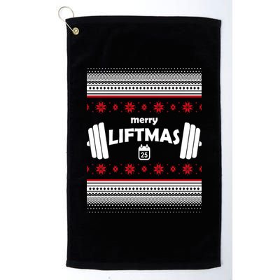 Merry Liftmas Ugly Christmas1 Platinum Collection Golf Towel