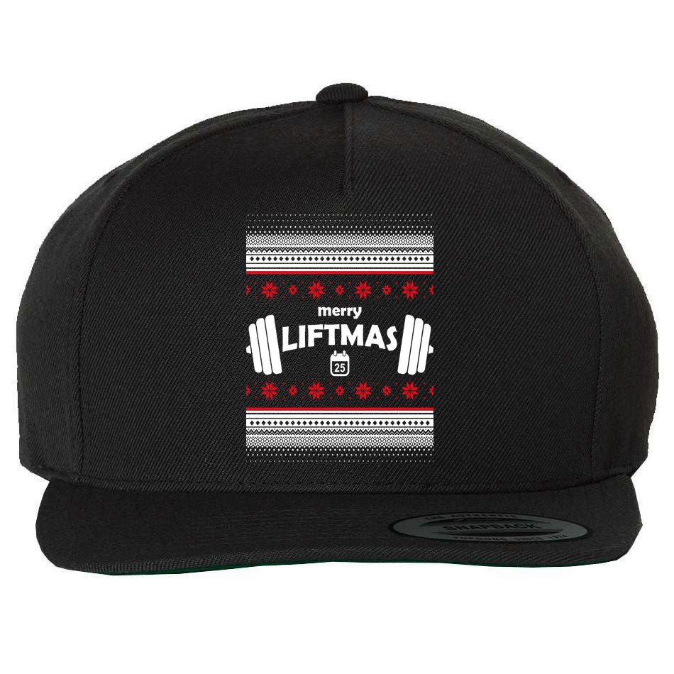 Merry Liftmas Ugly Christmas1 Wool Snapback Cap