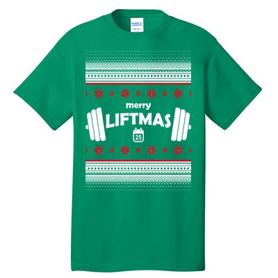 Merry Liftmas Ugly Christmas1 Tall T-Shirt