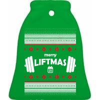 Merry Liftmas Ugly Christmas1 Ceramic Bell Ornament