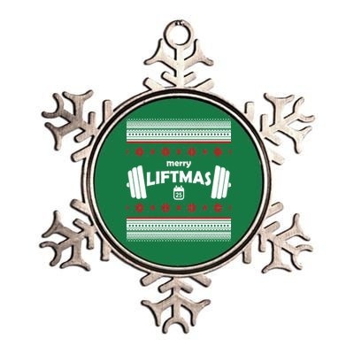 Merry Liftmas Ugly Christmas1 Metallic Star Ornament