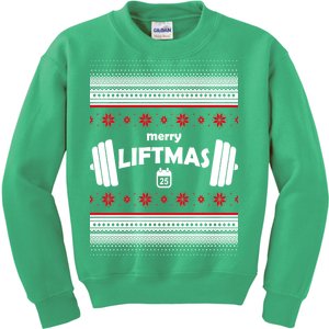 Merry Liftmas Ugly Christmas1 Kids Sweatshirt