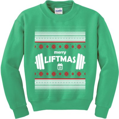 Merry Liftmas Ugly Christmas1 Kids Sweatshirt