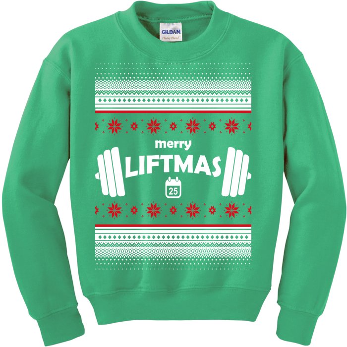 Merry Liftmas Ugly Christmas1 Kids Sweatshirt