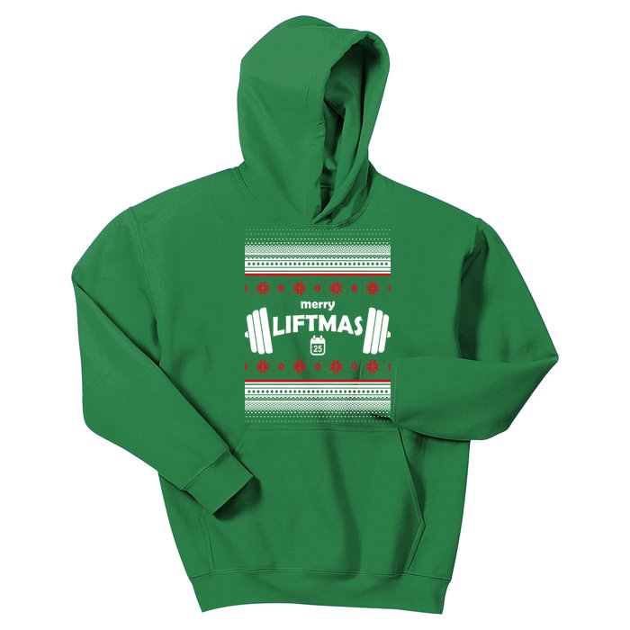 Merry Liftmas Ugly Christmas1 Kids Hoodie