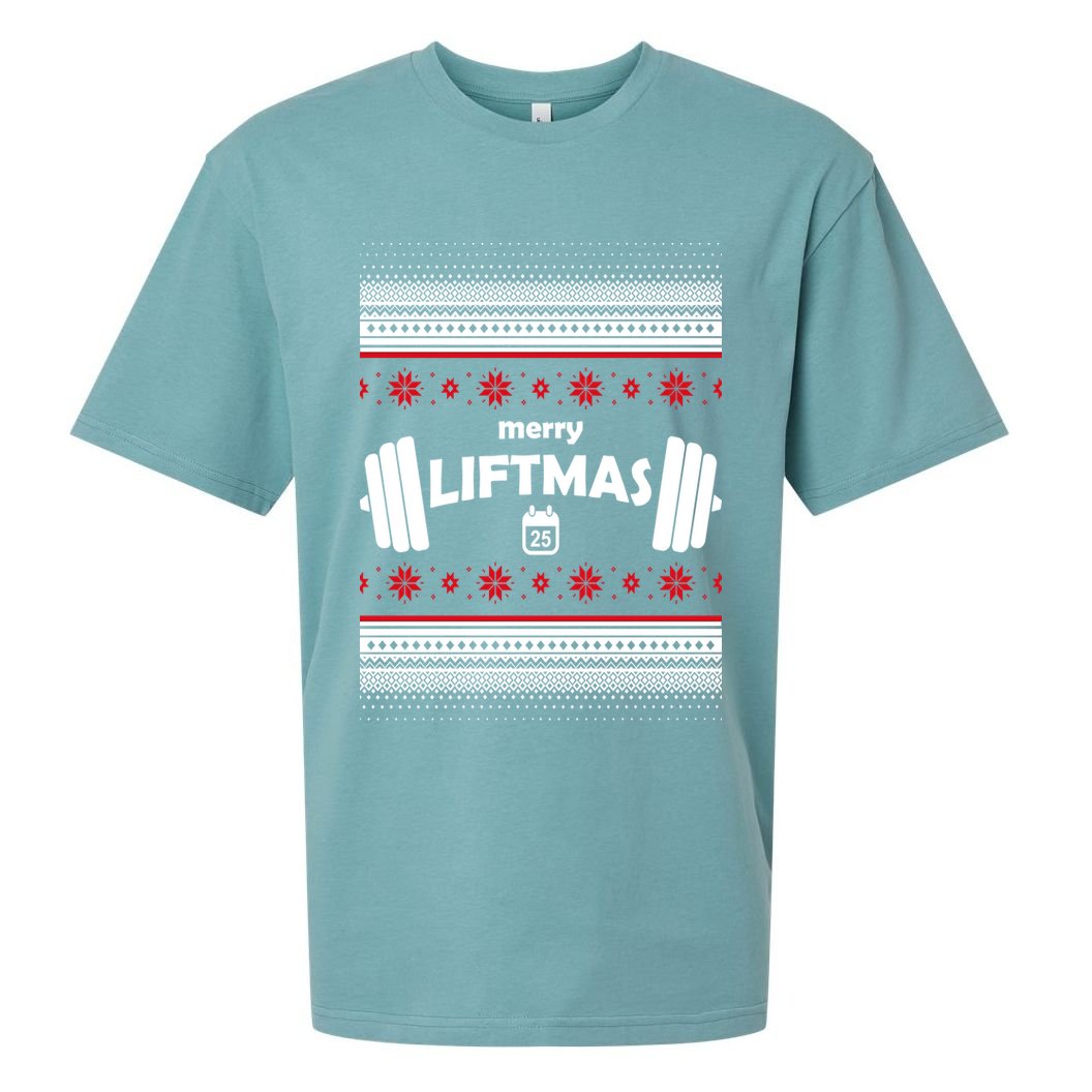 Merry Liftmas Ugly Christmas1 Sueded Cloud Jersey T-Shirt