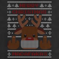 Merry Madafakas Funny Ugly Christmas 7 Panel Mesh Trucker Snapback Hat
