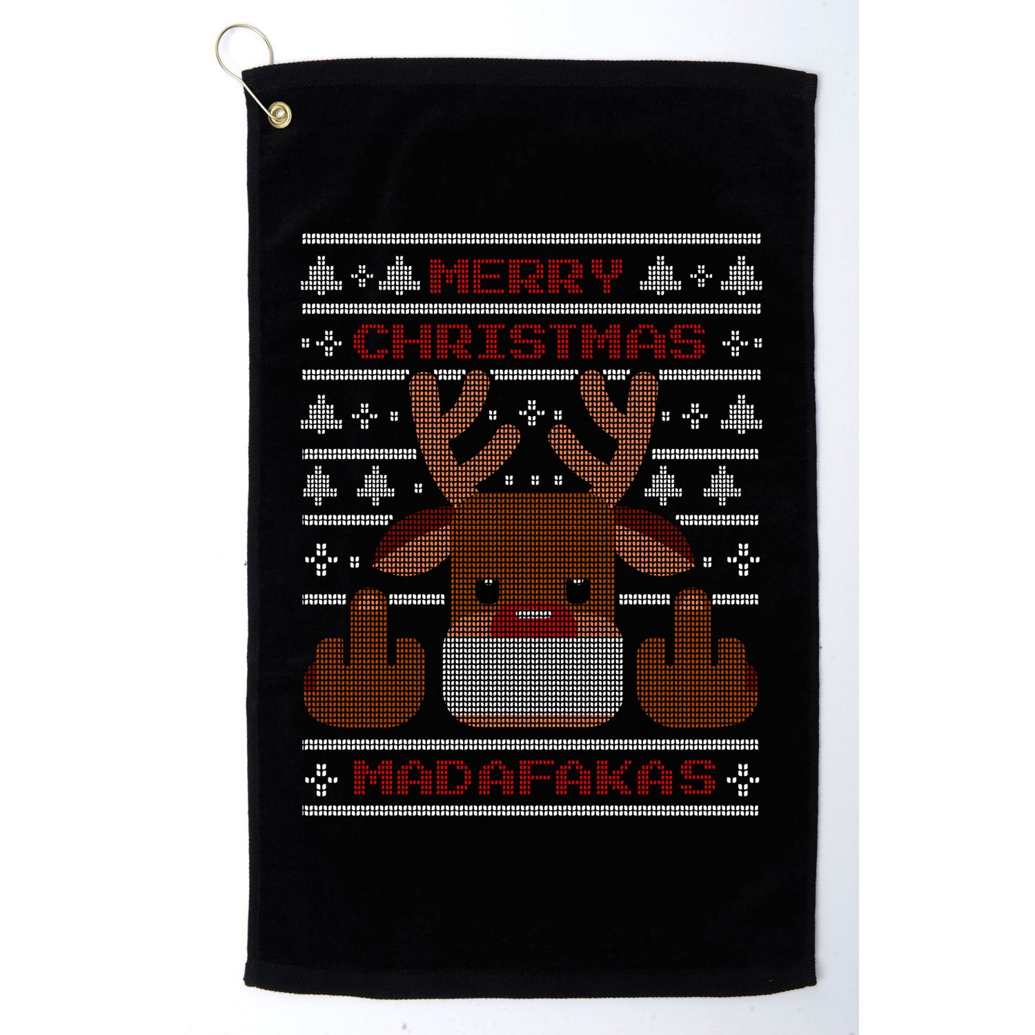Merry Madafakas Funny Ugly Christmas Golf Towel