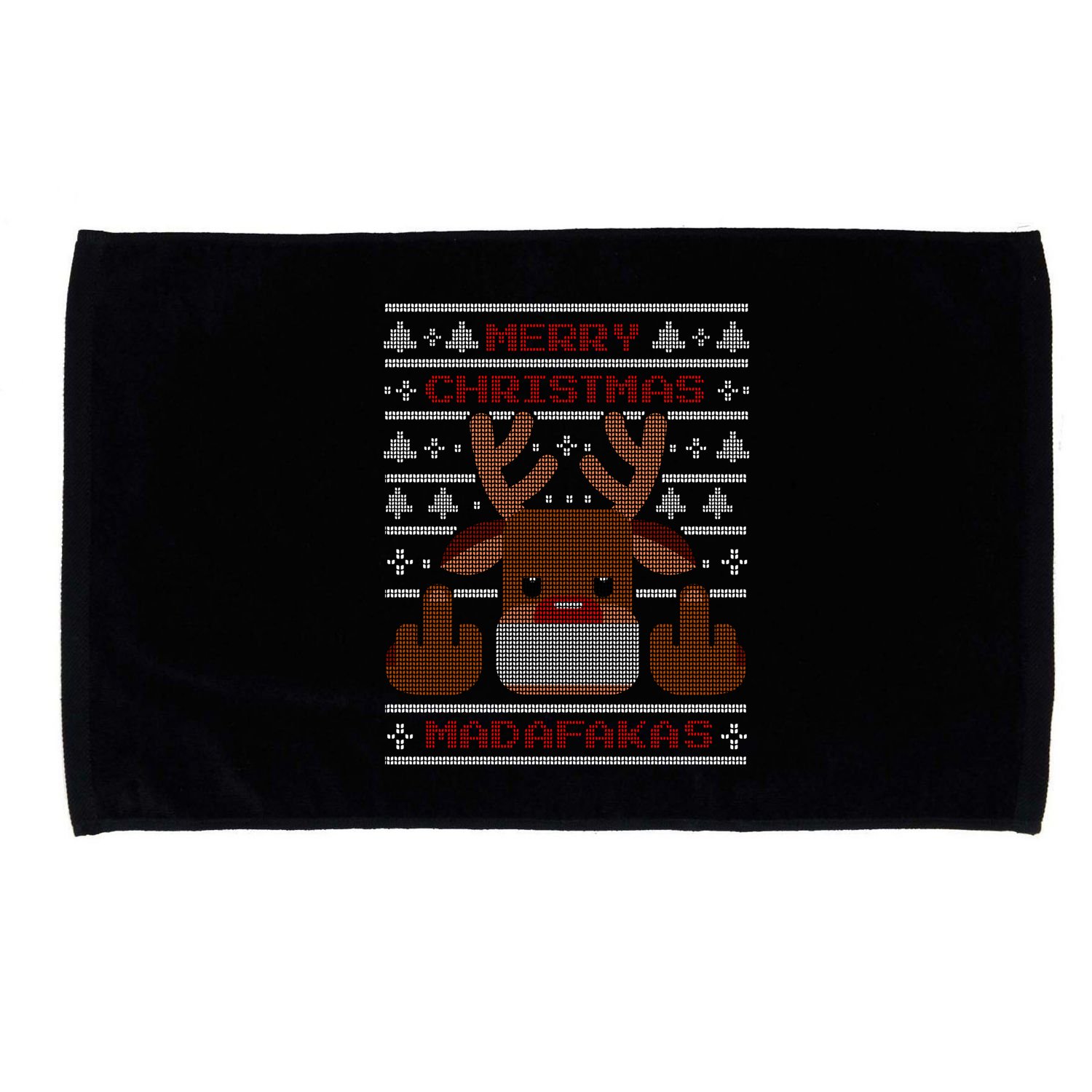 Merry Madafakas Funny Ugly Christmas Microfiber Hand Towel