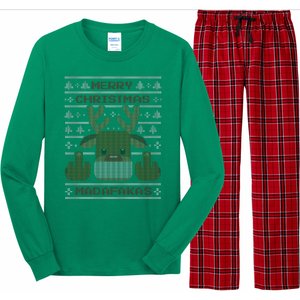 Merry Madafakas Funny Ugly Christmas Long Sleeve Pajama Set