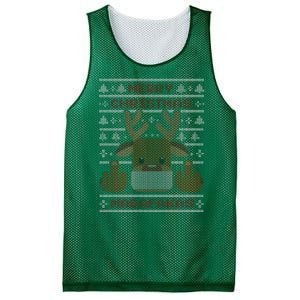 Merry Madafakas Funny Ugly Christmas Mesh Reversible Basketball Jersey Tank