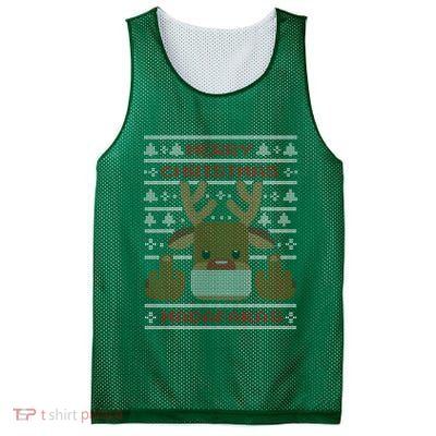 Merry Madafakas Funny Ugly Christmas Mesh Reversible Basketball Jersey Tank